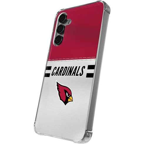 NFL Arizona Cardinals White Striped Galaxy S24 Plus Clear Case