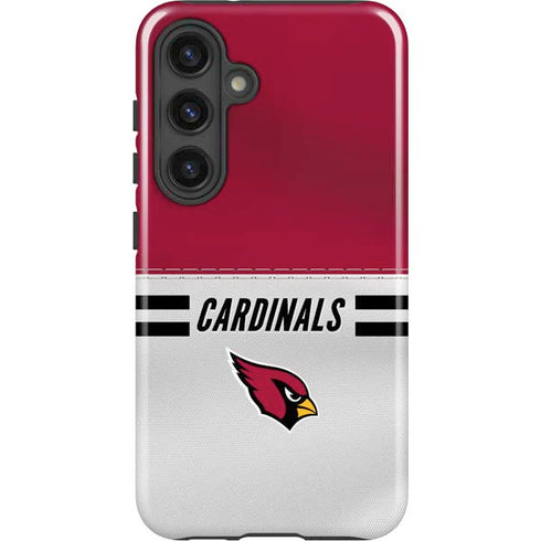 NFL Arizona Cardinals White Striped Galaxy S24 Plus Impact Case