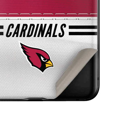 NFL Arizona Cardinals White Striped Galaxy Z Flip Skin