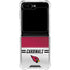 NFL Arizona Cardinals White Striped Galaxy Z Flip5 5G Clear Case
