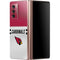NFL Arizona Cardinals White Striped Galaxy Z Fold2 5G Skin