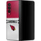 NFL Arizona Cardinals White Striped Galaxy Z Fold3 5G Skin