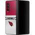NFL Arizona Cardinals White Striped Galaxy Z Fold3 5G Skin