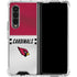 NFL Arizona Cardinals White Striped Galaxy Z Fold4 5G Clear Case