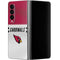 NFL Arizona Cardinals White Striped Galaxy Z Fold4 5G Skin