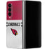 NFL Arizona Cardinals White Striped Galaxy Z Fold4 5G Skin