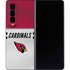 NFL Arizona Cardinals White Striped Galaxy Z Fold4 5G Skin