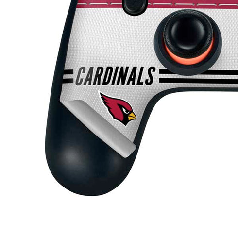 NFL Arizona Cardinals White Striped Google Stadia Controller Skin
