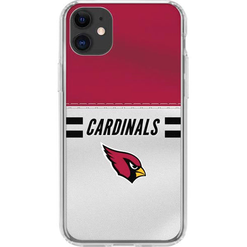 NFL Arizona Cardinals White Striped iPhone 11 Clear Case
