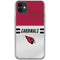 NFL Arizona Cardinals White Striped iPhone 11 Clear Case