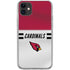 NFL Arizona Cardinals White Striped iPhone 11 Clear Case
