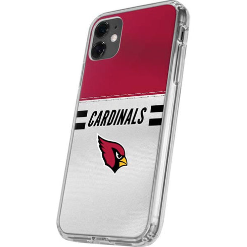 NFL Arizona Cardinals White Striped iPhone 11 Clear Case