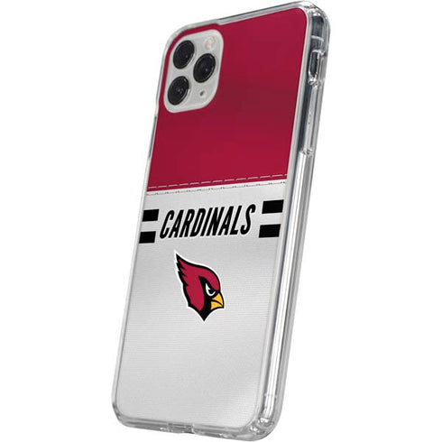 NFL Arizona Cardinals White Striped iPhone 11 Pro Clear Case