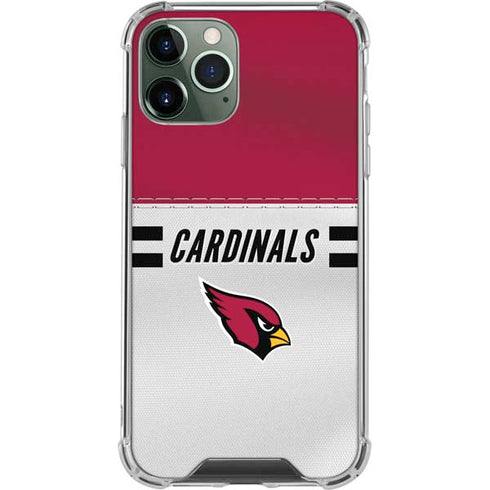 NFL Arizona Cardinals White Striped iPhone 11 Pro Max Clear Case