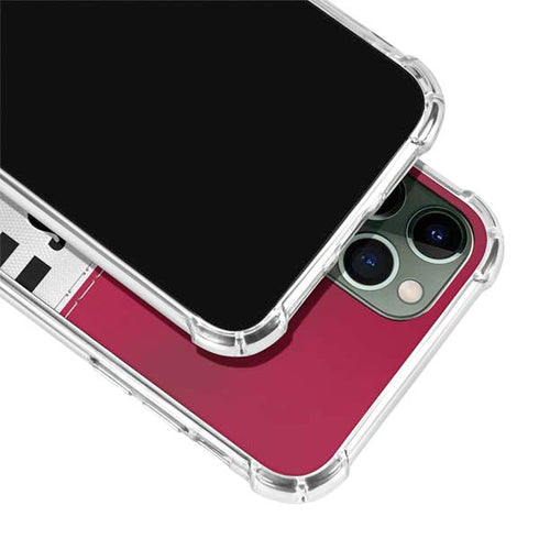 NFL Arizona Cardinals White Striped iPhone 11 Pro Max Clear Case
