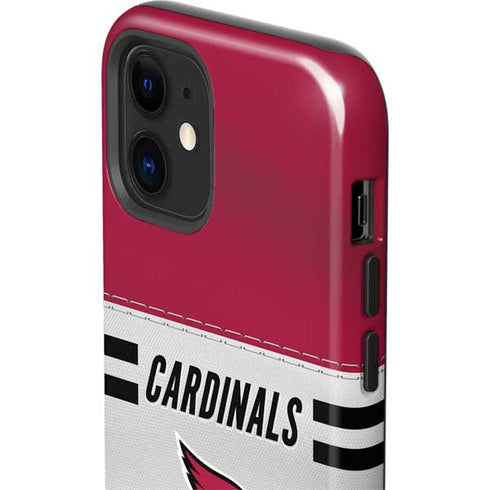 NFL Arizona Cardinals White Striped iPhone 12 Impact Case