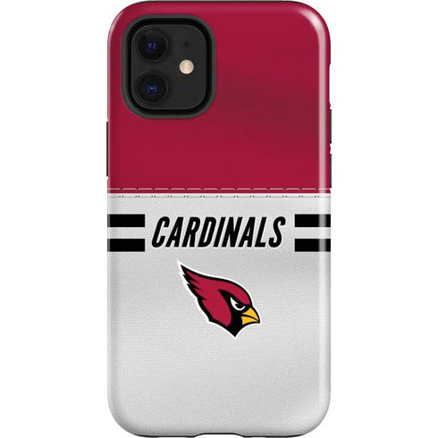 NFL Arizona Cardinals White Striped iPhone 12 Mini Impact Case
