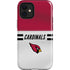 NFL Arizona Cardinals White Striped iPhone 12 Mini Impact Case