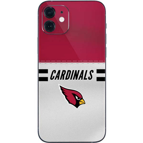NFL Arizona Cardinals White Striped iPhone 12 Skin