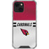 NFL Arizona Cardinals White Striped iPhone 13 Mini Clear Case