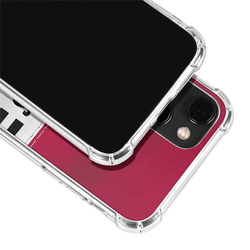 NFL Arizona Cardinals White Striped iPhone 13 Mini Clear Case