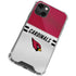 NFL Arizona Cardinals White Striped iPhone 13 Mini Clear Case