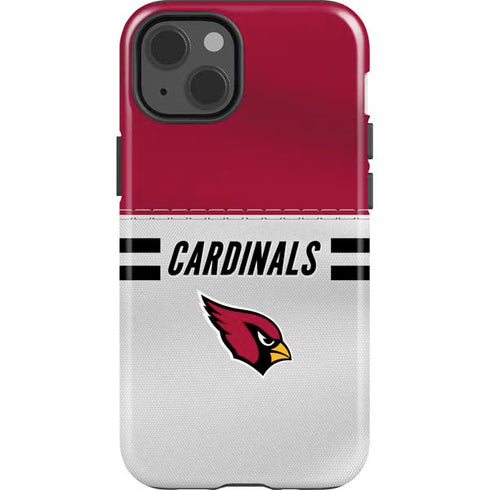 NFL Arizona Cardinals White Striped iPhone 15 Impact Case