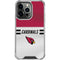 NFL Arizona Cardinals White Striped iPhone 15 Pro Clear Case