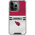 NFL Arizona Cardinals White Striped iPhone 15 Pro Clear Case