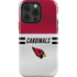 NFL Arizona Cardinals White Striped iPhone 15 Pro Impact Case