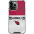 NFL Arizona Cardinals White Striped iPhone 15 Pro Max Clear Case