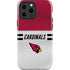 NFL Arizona Cardinals White Striped iPhone 15 Pro Max Impact Case
