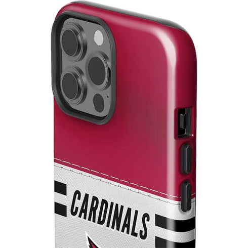 NFL Arizona Cardinals White Striped iPhone 15 Pro Max Impact Case