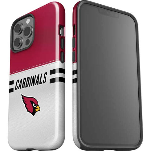 NFL Arizona Cardinals White Striped iPhone 15 Pro Max Impact Case