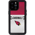 NFL Arizona Cardinals White Striped iPhone 14 Pro Max Waterproof Case