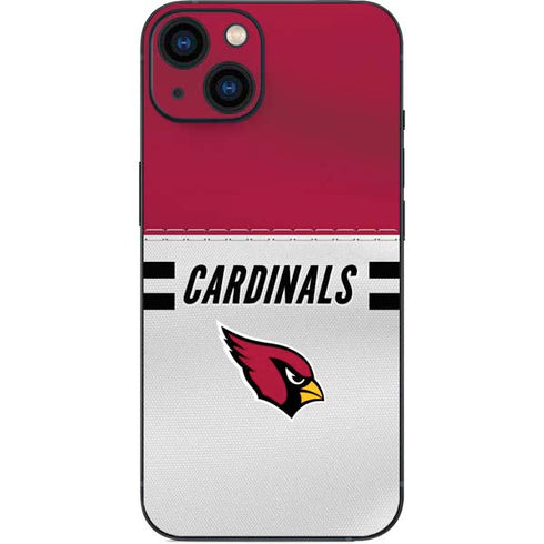 NFL Arizona Cardinals White Striped iPhone 14 Skin