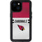 NFL Arizona Cardinals White Striped iPhone 15 Waterproof Case