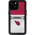 NFL Arizona Cardinals White Striped iPhone 15 Waterproof Case