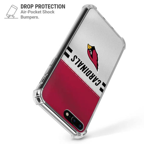 NFL Arizona Cardinals White Striped iPhone 7/8 Plus Clear Case