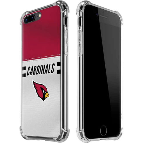NFL Arizona Cardinals White Striped iPhone 7/8 Plus Clear Case