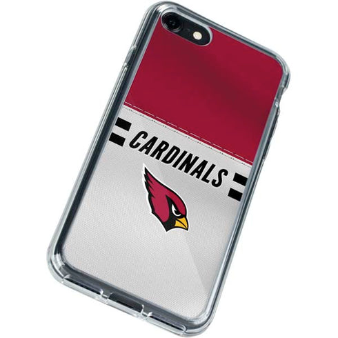 NFL Arizona Cardinals White Striped iPhone SE (2nd & 3rd Gen) Clear Case