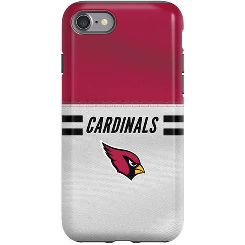 NFL Arizona Cardinals White Striped iPhone SE (2nd & 3rd Gen) Pro Case