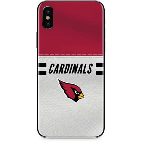NFL Arizona Cardinals White Striped iPhone X Skin
