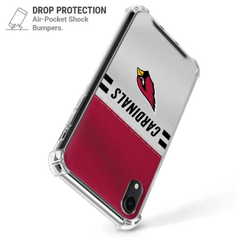 NFL Arizona Cardinals White Striped iPhone XR Clear Case
