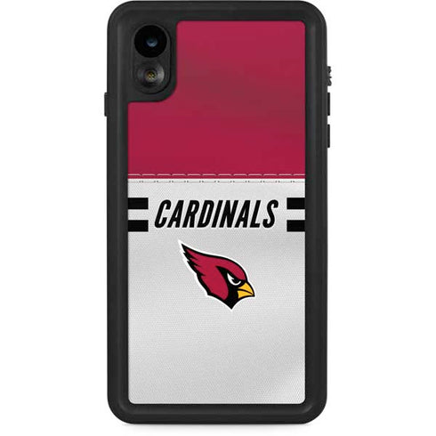 NFL Arizona Cardinals White Striped iPhone XR Waterproof Case
