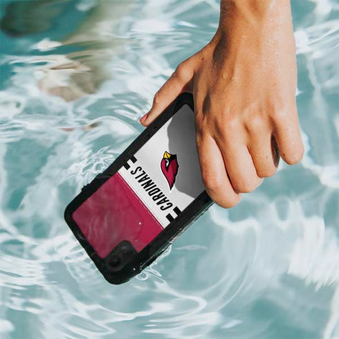 NFL Arizona Cardinals White Striped iPhone XR Waterproof Case