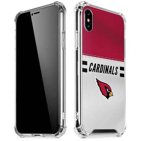 NFL Arizona Cardinals White Striped iPhone XS Max Clear Case
