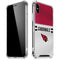 NFL Arizona Cardinals White Striped iPhone XS Max Clear Case