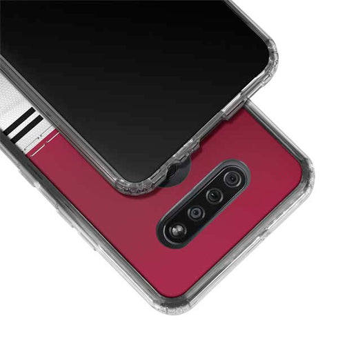NFL Arizona Cardinals White Striped LG K51/Q51 Clear Case
