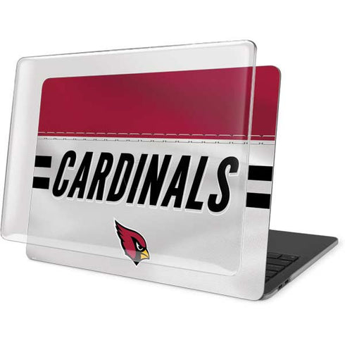 NFL Arizona Cardinals White Striped MacBook Pro 13in (2020) Case plus Skin